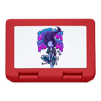 Urban Dreamer Lofi Anime Girl Graffiti Streetwear - Boîte à goûter - rouge - Devant