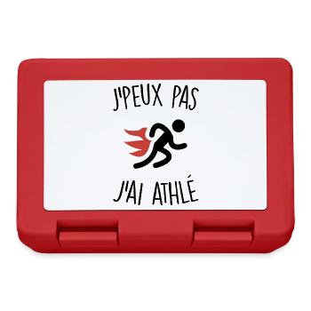 J'peux pas j'ai athlétisme - Boîte à goûter - rouge - Devant