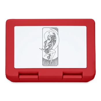 Zodiac sign - Virgo - Line - pos - Lunchbox - red - Front