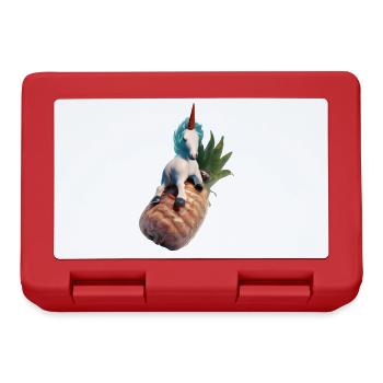Licorne ananas - Licorne tropicale - Boîte à goûter - rouge - Devant