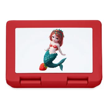 Sirène aux fraises - Boîte à goûter - rouge - Devant