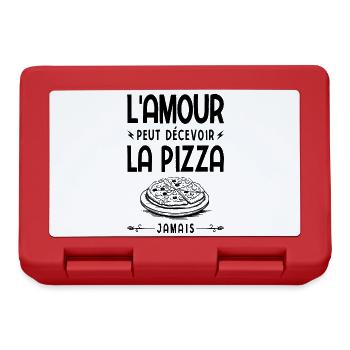 Love Can Disappoint Pizza Never Fast Food - Lunchbox - red - Front