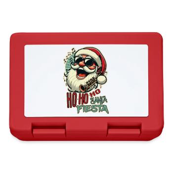 Cooler lustiger Weihnachtsmann mit Sonnenbrille (Ho-ho-ho) - Brotdose - Rot - Vorne