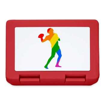 Rainbow Football Player - Brotdose - Rot - Vorne
