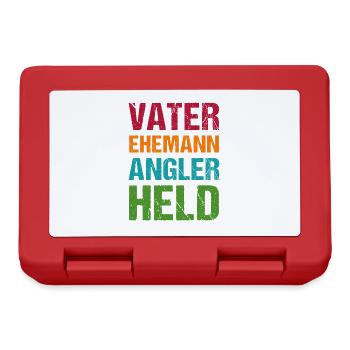 Ehemann Vater Angler Held - Brotdose - Rot - Vorne
