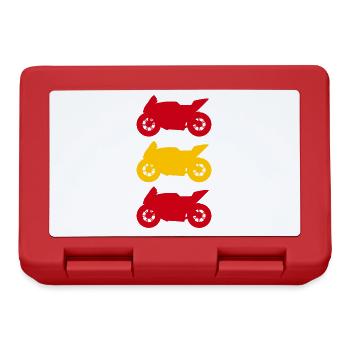 Drapeau moto Espagne - Boîte à goûter - rouge - Devant