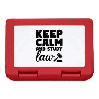 Keep Calm And Study Law - Brotdose - Rot - Vorne