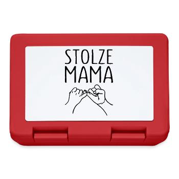 Stolze Mama Kleiner Fingerschwur Mutter - Brotdose - Rot - Vorne