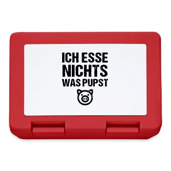 Ich esse nichts was pupst Vegetarier Veganer - Brotdose - Rot - Vorne