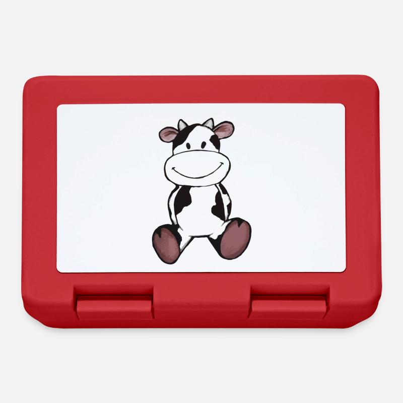 Vache heureuse - Boîte à goûter - rouge