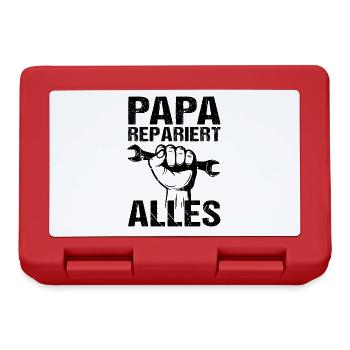 Papa repariert alles Vater Papa - Brotdose - Rot - Vorne