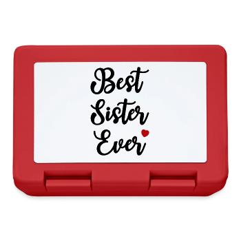 Best Sister Ever Heart Dear Sister - Lunchbox - red - Front