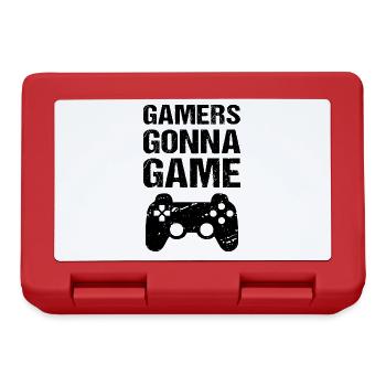 Gamers Gonna Game Gaming Spruch Gamer - Brotdose - Rot - Vorne