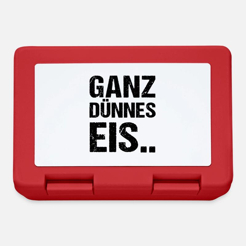 Ganz dünnes Eis.. - Brotdose - Rot