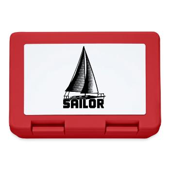 Sailor Segelboot Segeln - Brotdose - Rot - Vorne