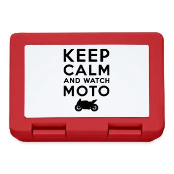 Keep Calm And Watch Moto Motorradsport - Brotdose - Rot - Vorne