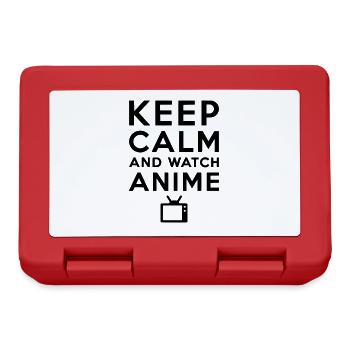 Keep Calm And Watch Anime Japan Anime Series Fan - Lunchbox - red - Front