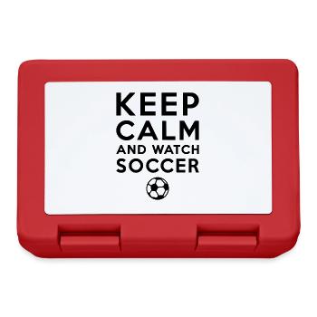 Restez calme et regardez le football Fußball - Boîte à goûter - rouge - Devant