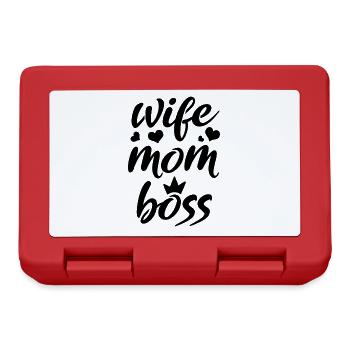 mom wife boss Mom - Brotdose - Rot - Vorne