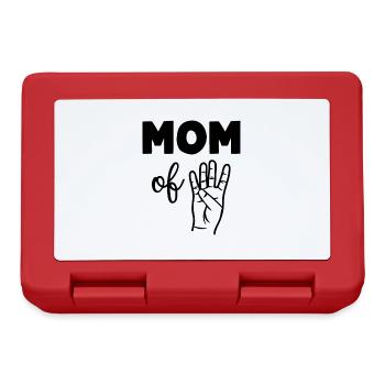 Maman de quatre enfants - Boîte à goûter - rouge - Devant