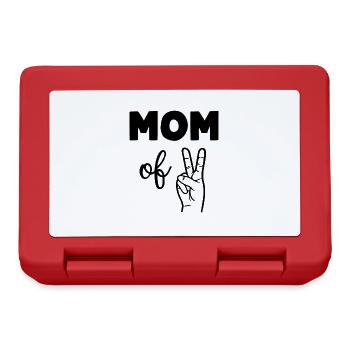 Mom of Two - Lunchbox - red - Front