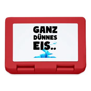 Ganz dünnes Eis Lustige Sprüche Dünnes Eis - Brotdose - Rot - Vorne