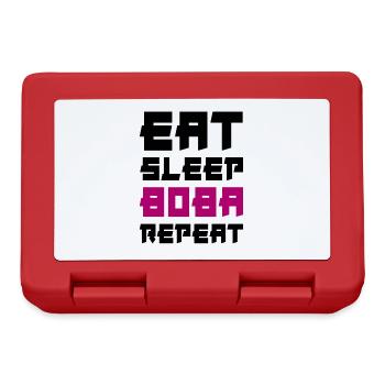 Eat Sleep Boba Repeat Bubbe Tea - Brotdose - Rot - Vorne