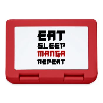 Eat Sleep Manga Repeat - Lunchbox - red - Front