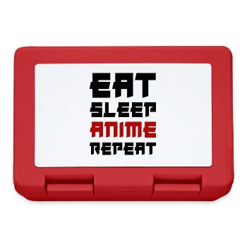 Eat Sleep Anime Repeat - Lunchbox - red - Front