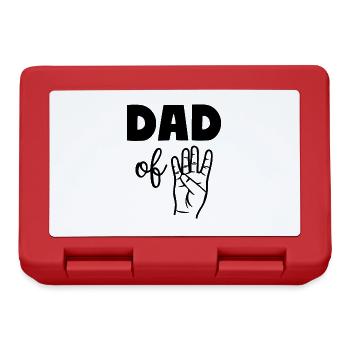Dad of Four 4 Dad - Brotdose - Rot - Vorne