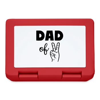 Dad of Two 2 Dad - Brotdose - Rot - Vorne