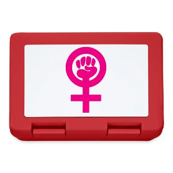 Frauenpower - Brotdose - Rot - Vorne