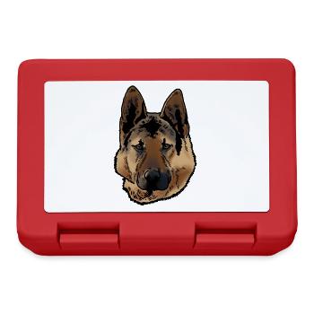 Deutscher Schäferhund - Brotdose - Rot - Vorne