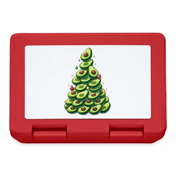 Christmas Avocado Christmas Tree Funny Vegan - Lunchbox - red - Front