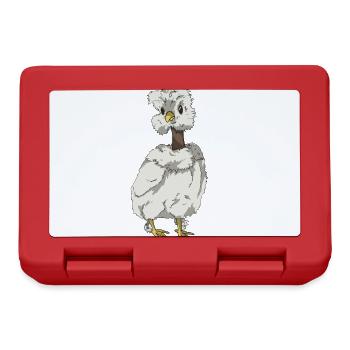 Chicken Chick Silk Chicken Naked-necked Chicken Breed - Lunchbox - red - Front
