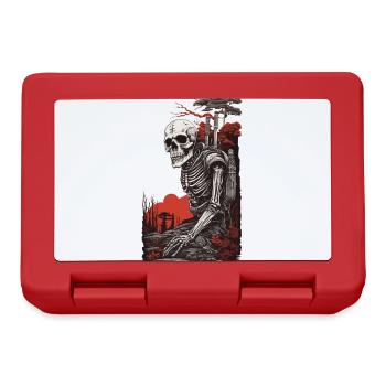 Okkulte Steampunk Apokalypse Gothic Skelet Design - Brotdose - Rot - Vorne