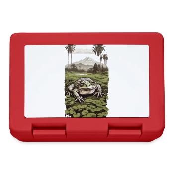 Grenouille amphibienne merveilleuse et conception de la nature - Boîte à goûter - rouge - Devant