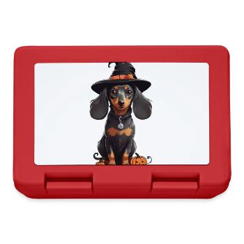 Witches Dachshund Halloween Dog Magic Design - Lunchbox - red - Front