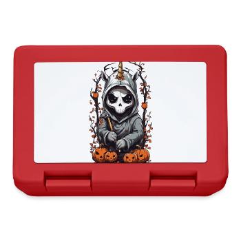 Kawaii Unicorn Grim Reaper Halloween Spell - Lunchbox - red - Front