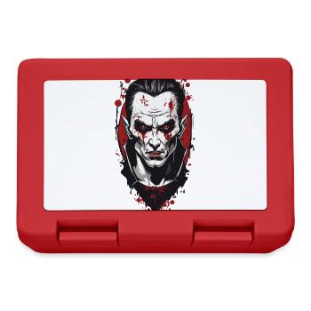 Rétro goule Vampire gothique nuit Halloween Design - Boîte à goûter - rouge - Devant