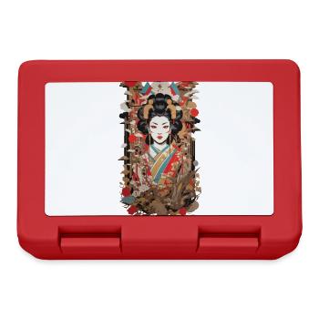 Retro Geisha Popart Japan Art Style - Brotdose - Rot - Vorne