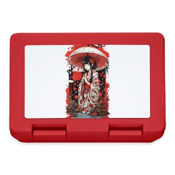 Japonais Ukiyo-E Esthétique Style de Design Rétro - Boîte à goûter - rouge - Devant