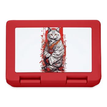 Kimono Japonais Chat Style Ukiyo-E - Boîte à goûter - rouge - Devant