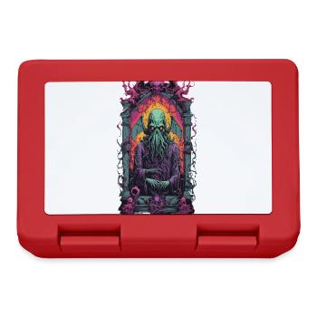 Cthulhu Gothic Okkult Monster Horror Design - Brotdose - Rot - Vorne