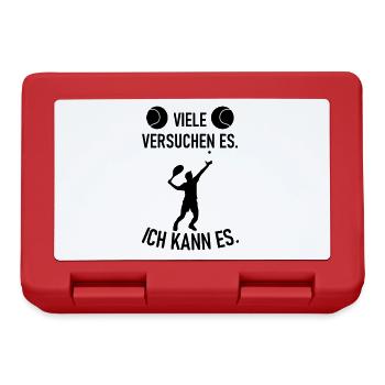 Viele versuchen Tennis ich kann es - Brotdose - Rot - Vorne