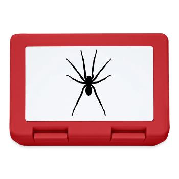 Spider (Halloween / Gothic / Tattoo / Black) - Lunchbox - red - Front