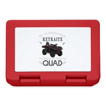 quad plan de retraite cadeau humour moto quad - Boîte à goûter - rouge - Devant