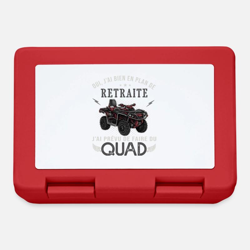 quad plan de retraite cadeau humour moto quad - Boîte à goûter - rouge