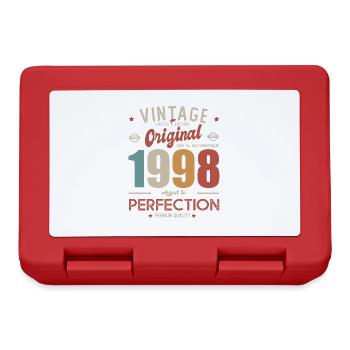 Original Jahrgang geboren 1998 Geburtstag 24 Jahre - Brotdose - Rot - Vorne
