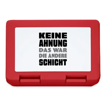 lustige Sprüche - Brotdose - Rot - Vorne
